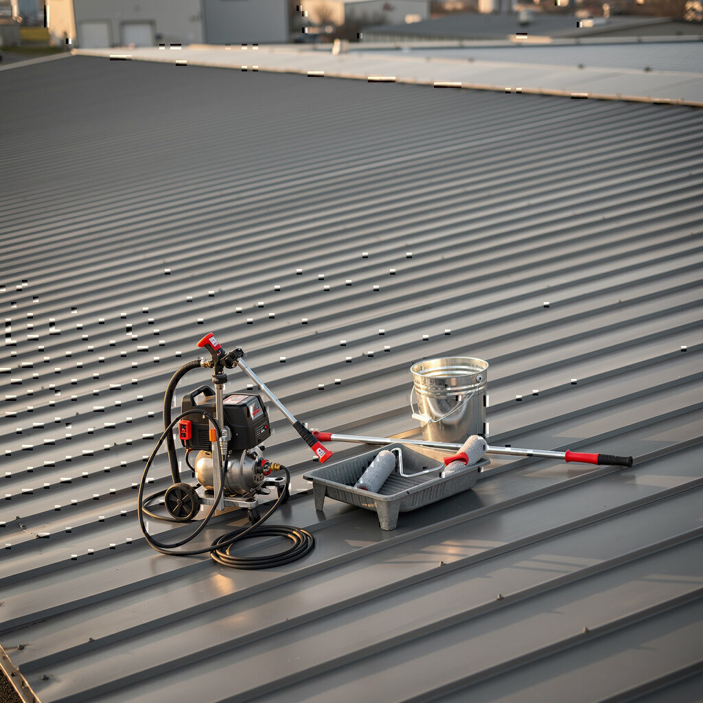 Beschichtung eines Metalldachs zur Korrosionsprävention